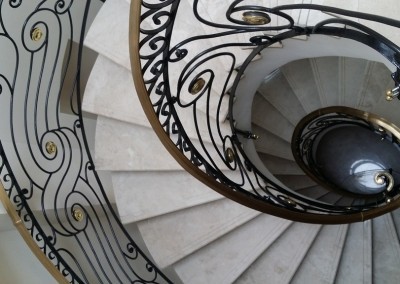 Majestic Staircase by Porfan Metalwork for a property in Hampstead