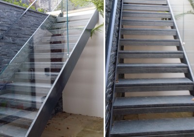 Staircase and glass balustrade for a Golders Green property