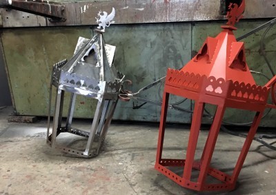 Porfan Metalwork was commissioned to produce three styled Lanterns