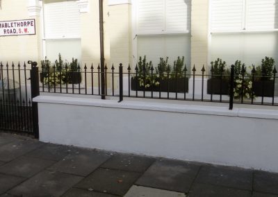 Simple Half Railings to residential property in Fulham, South West London