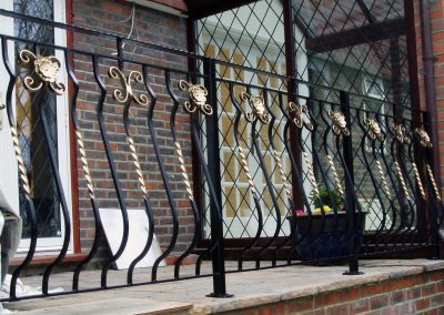 A beautiful slanted terrace railing by Porfan Metalwork in Harrow